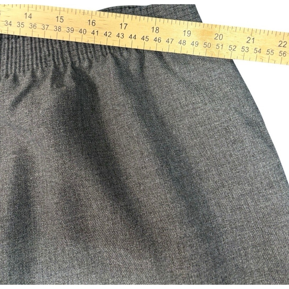 Allison Daley Pants Womens 24W Gray Elastic Waist Pull On Career Plus Size - Picture 7 of 9